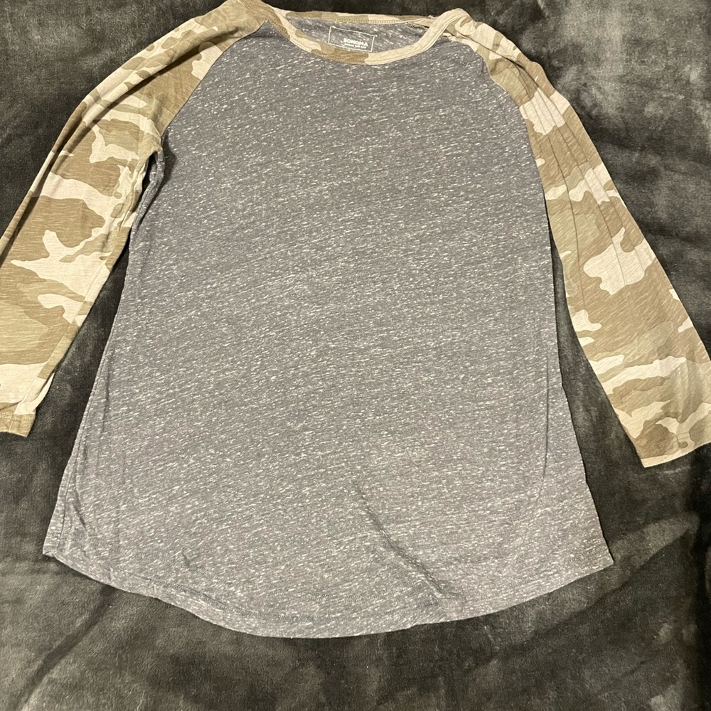 Sonoma Charcoal Heather Long Sleeve Top
